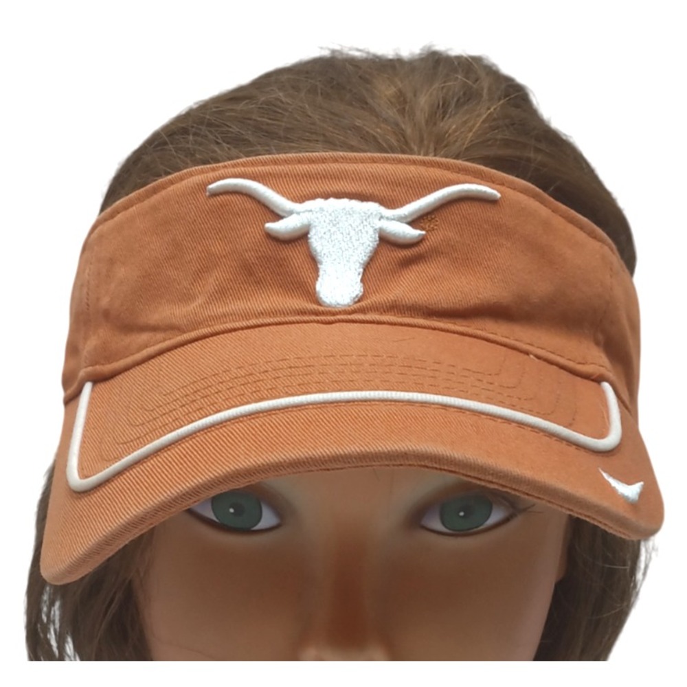 Nike Team Texas Longhorns Football Sideline‎ Adjustable Sun Visor Cap Hat Orange - Picture 2 of 5